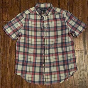 Boys Plaid Polo Button Down